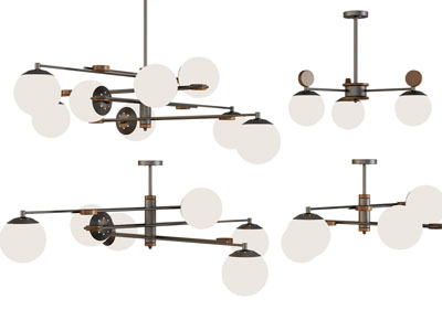 现代球形灯罩吊灯