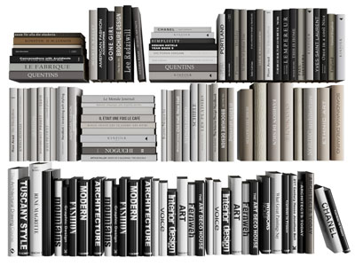 现代排列整齐的书籍