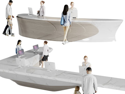 现代前台接待台