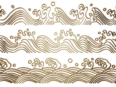 新中式浪花雕花