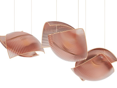 现代花纹玻璃吊灯