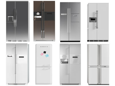 现代双开门电冰箱