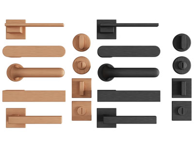 现代门拉手、门锁3d模型 现代门拉手、门锁