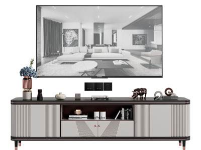 现代电视柜、电视机