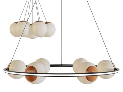 现代球形灯罩吊灯