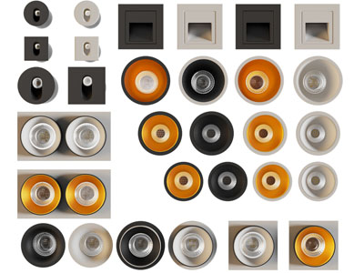 现代筒灯射灯、感应灯