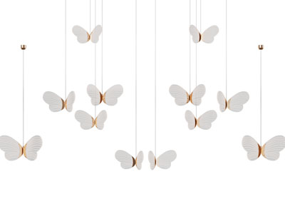 现代轻奢蝴蝶装饰的吊灯