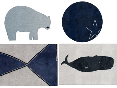 现代卡通动物地毯