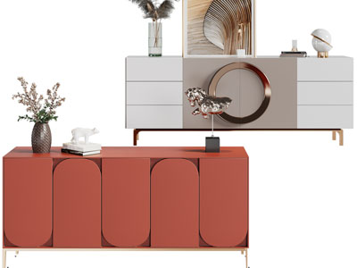 现代轻奢玄关柜、边柜