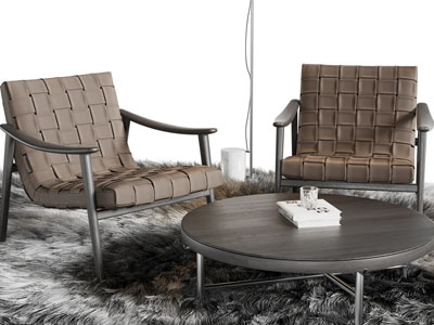 现代休闲椅子、茶几