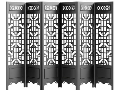 新中式雕花实木屏风