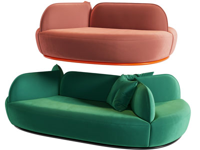 现代多向多人沙发