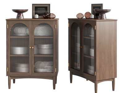 北欧实木餐边柜