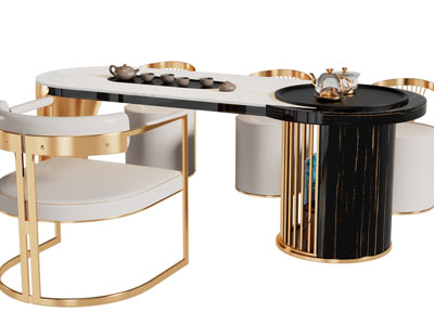 新中式茶桌椅组合