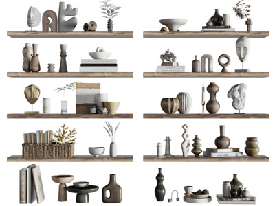 侘寂风隔板陶艺器皿装饰品摆件