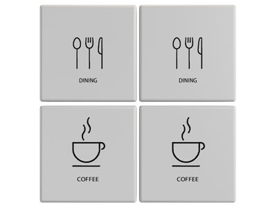 现代餐饮指示牌、logo