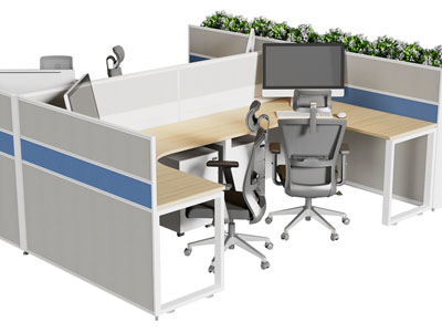 现代办公桌椅组合