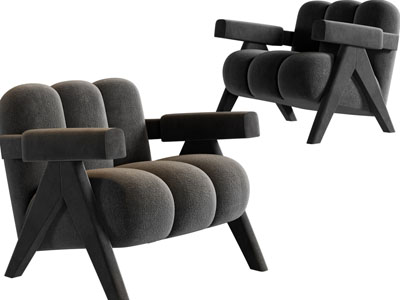 现代单人沙发3d模型 现代单人沙发