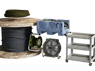 工业风loft电线电缆、线圈3d模型 工业风loft电线电缆、线圈