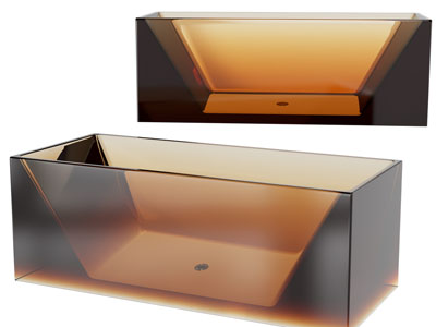 现代长方形透明浴缸浴盆3d模型 现代长方形透明浴缸浴盆