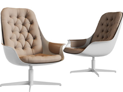 现代十字支撑的休闲椅子