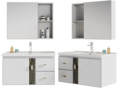 新中式洗手台、镜柜