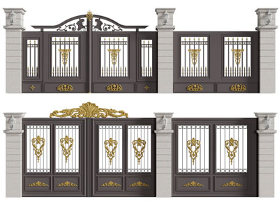 欧式铁艺雕花大门