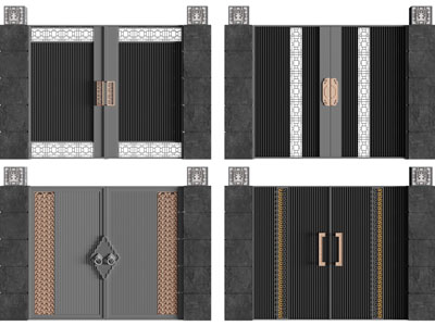 新中式双扇铁艺大门
