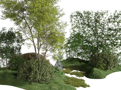 现代公园花草景观园艺小品