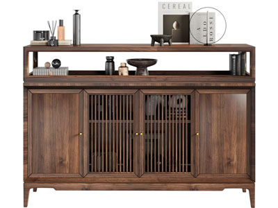 新中式实木餐边柜