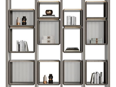 新中式开放式装饰柜