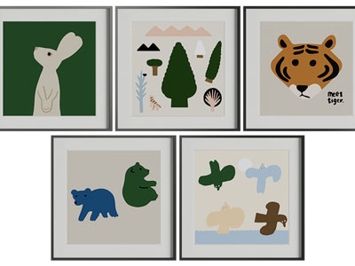 现代儿童卡通装饰挂画