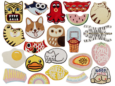 现代卡通动物地毯