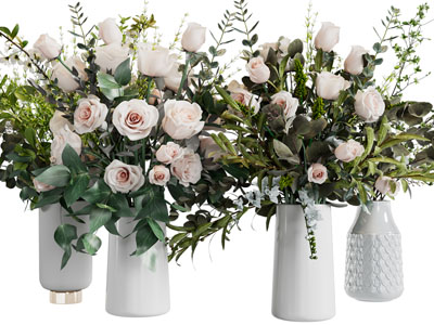 现代陶瓷花瓶花卉