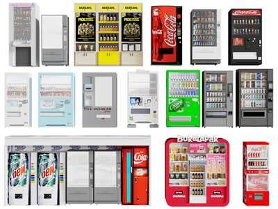 现代饮料自助售卖机3d模型 现代饮料自助售卖机