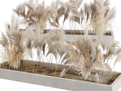 现代户外花坛芦苇景观小品