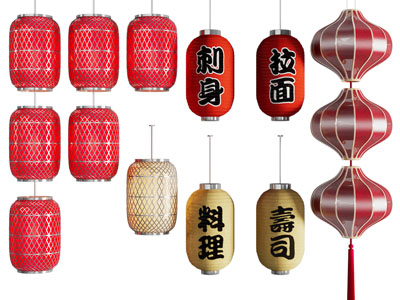 日式灯笼招牌、广告牌