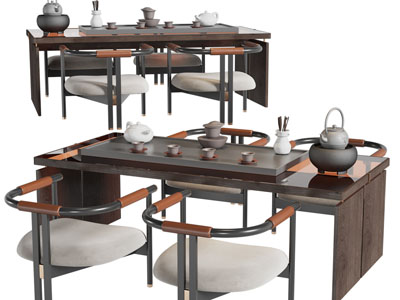 新中式实木茶桌椅组合