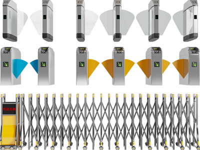 现代闸机、遥控伸缩电动门、门挡