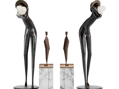 现代雕塑落地灯