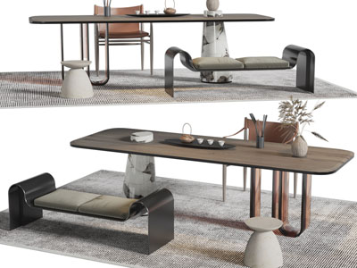 新中式实木茶桌椅组合