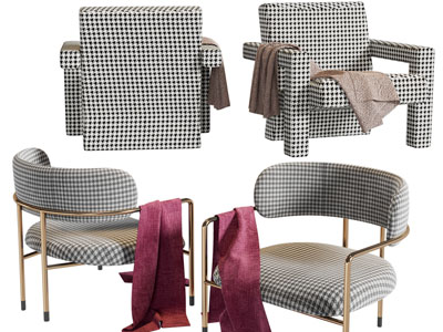 现代轻奢单人沙发、休闲椅子3d模型 现代轻奢单人沙发、休闲椅子