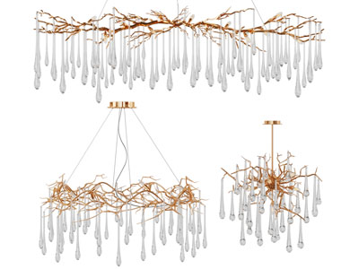 现代树枝水晶吊坠吊灯