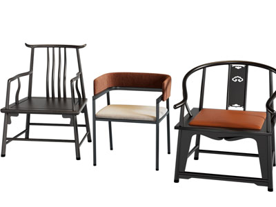 新中式实木扶手椅子、休闲椅子