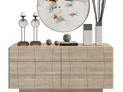 新中式实木玄关柜、边柜