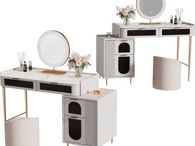 现代轻奢化妆、梳妆台