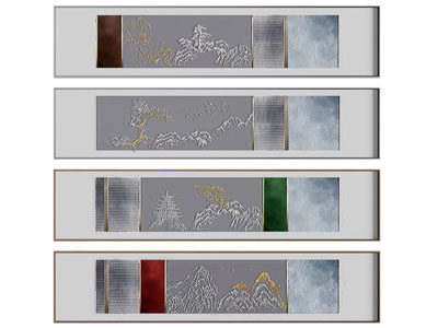 新中式横幅装饰挂画