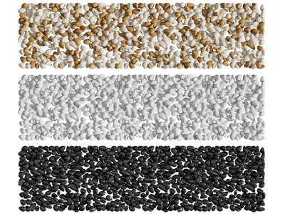 现代不同色彩的装饰石头