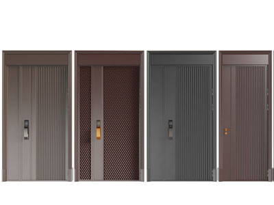 现代带密码锁的字母平开门