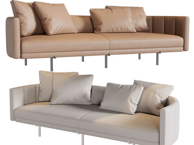 现代双人沙发3d模型 现代双人沙发